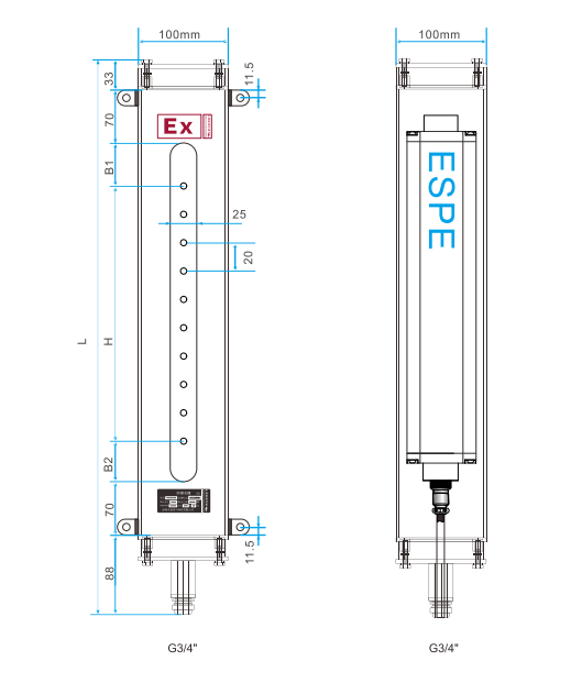 Explosion Proof Safety Light Curtain