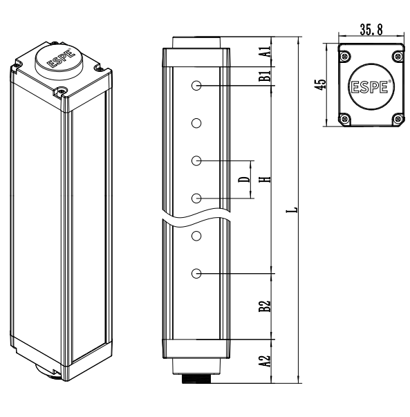 Spraying Coating Light Curtain Sensor