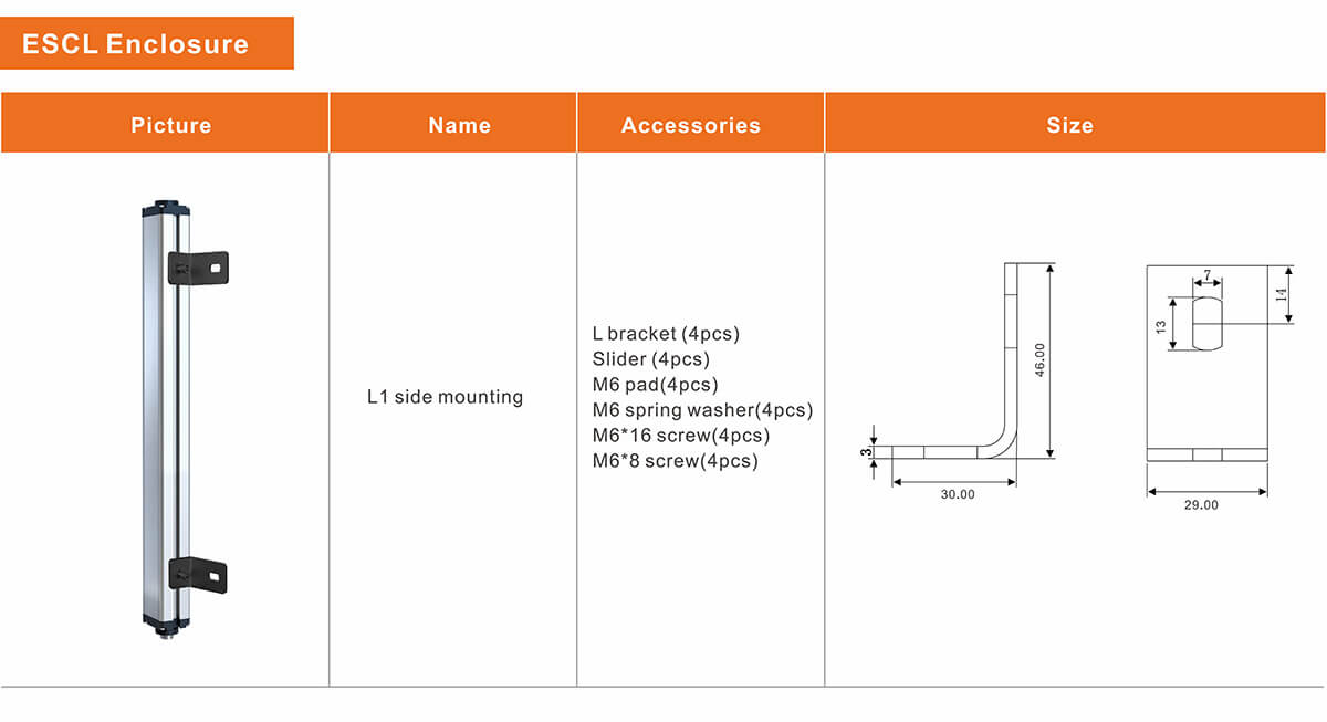 Measuring Light Curtain Sensor