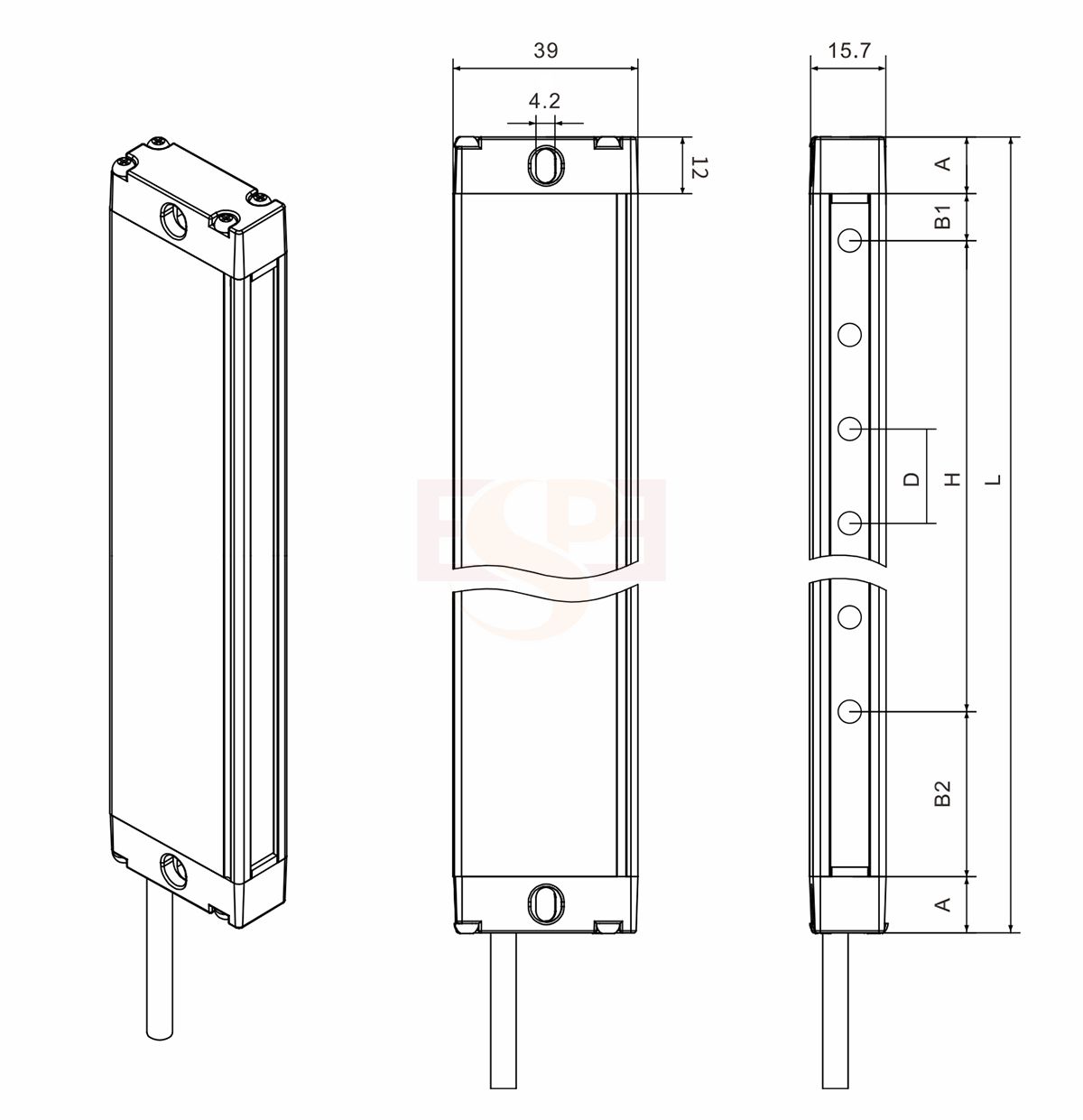 EB15 Compact Safety Light Curtain